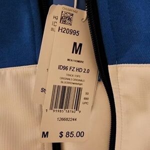 Adidas ID96 Full Zip Hoodie - Blue and White